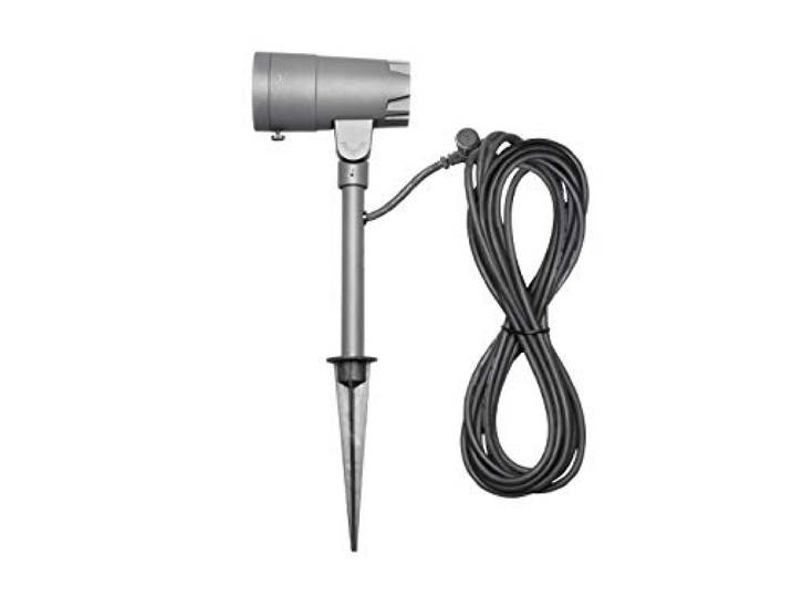 Konstsmide Schwenkbarer LED Gartenstrahler ANDRIA mit 12V Trafo, Erdspieß & 10mtr. Anschlußkabel, verstellbarer Lichtaustritt 18°-60°, Höhe 27cm