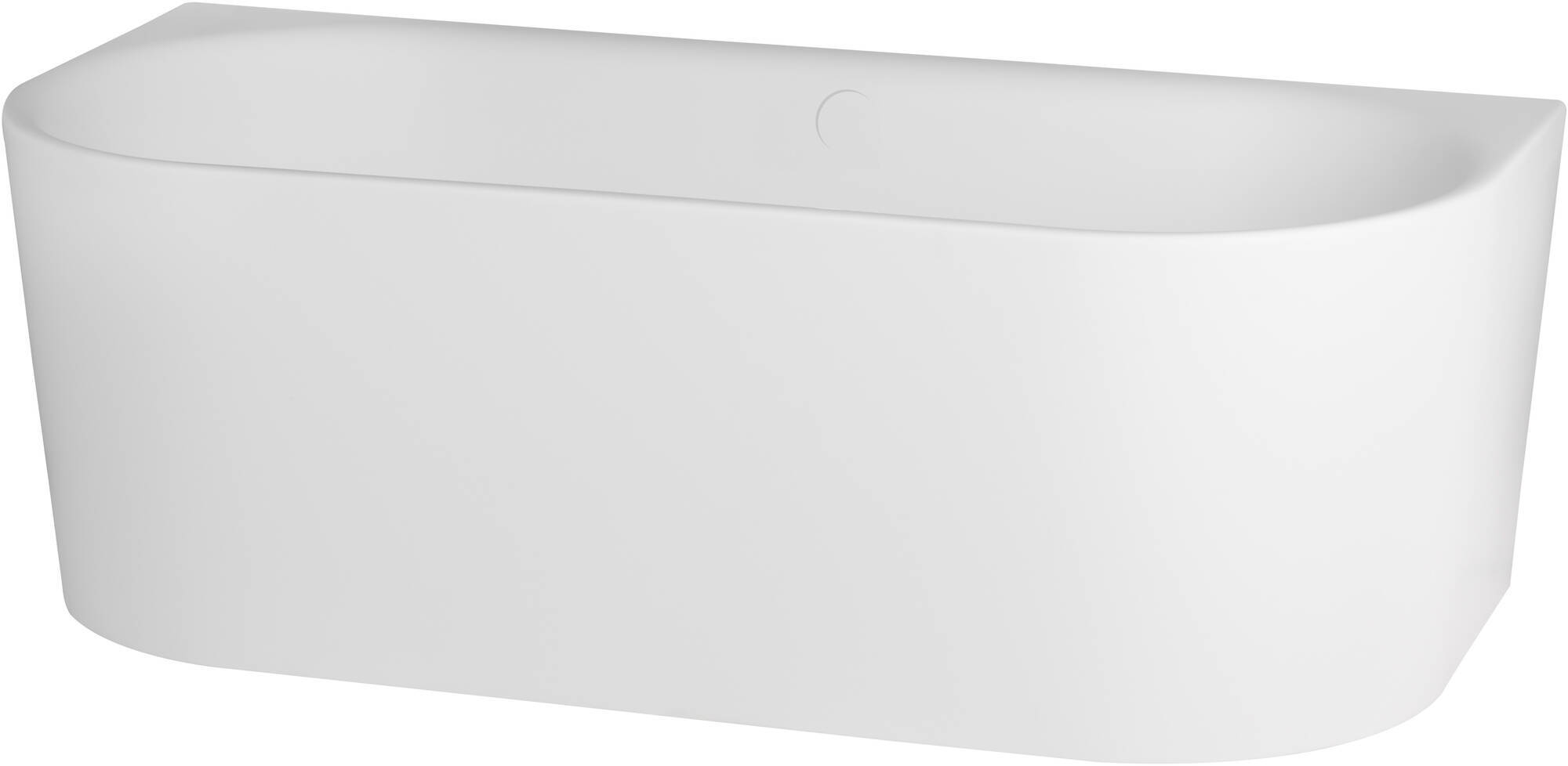 Ben Vico Badewanne - MattWeiß - 180x80 cm - mit Badablauf / Überlauf - MattWeiß