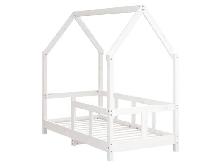 Structure de lit rustique - Lit Petit/jeune - - blanc - 70x140 cm - lattes en contreplaqué - pour chambre lqy91t4846548