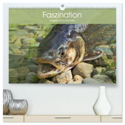 Faszination Angeln und Fischen (hochwertiger Premium Wandkalender 2027 DIN A2 quer), Kunstdruck in Hochglanz
