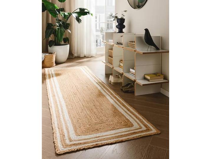 BENUTA Tapis De Jute Jutta Blanc 70x200 Cm