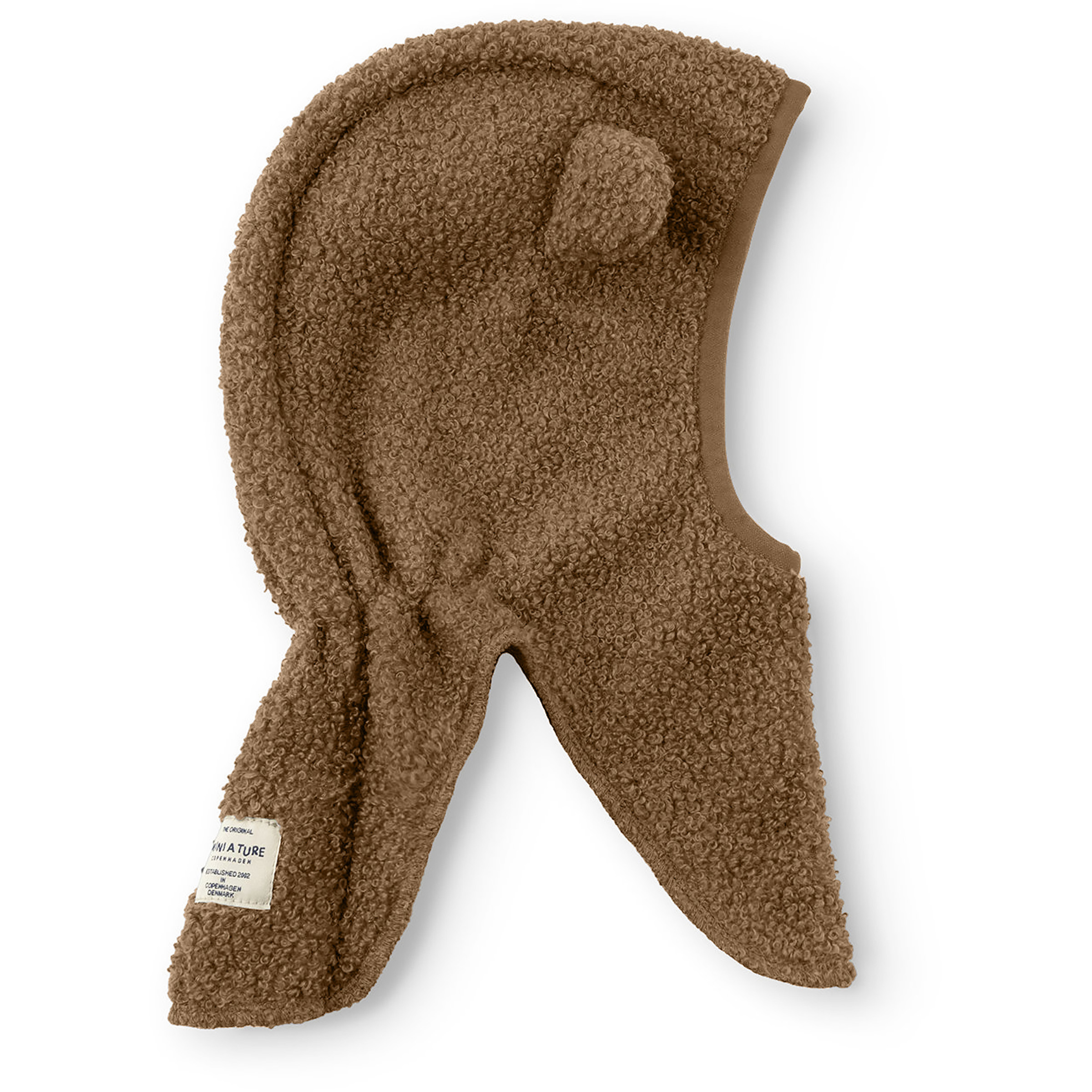 Mini A Ture Matjeffi Teddyfleece Balaclava Kinder Mützen & Beanies braun Größe 49 Lifestyle Elastisch