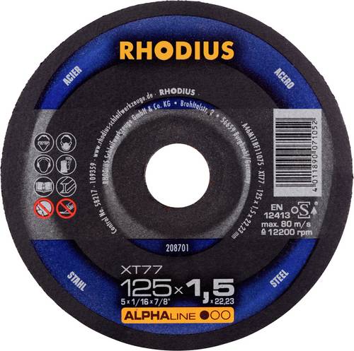 Rhodius 208701 Trennscheibe gerade 125mm Stahl