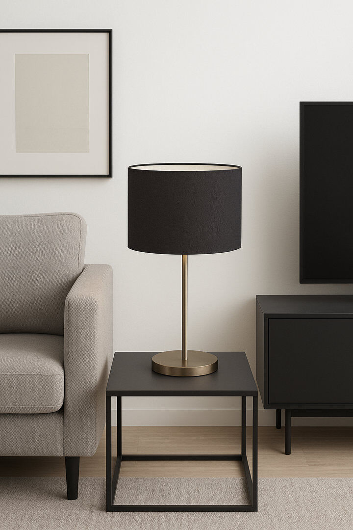 Ivy Bronx Drum Lamp Shade ( Screw On ) Black 35cm H x 35cm W x 35cm D