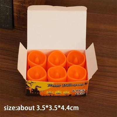 Uplifted Finds Pumpkin Lantern Candle Light Halloween Decoration 6 Pcs