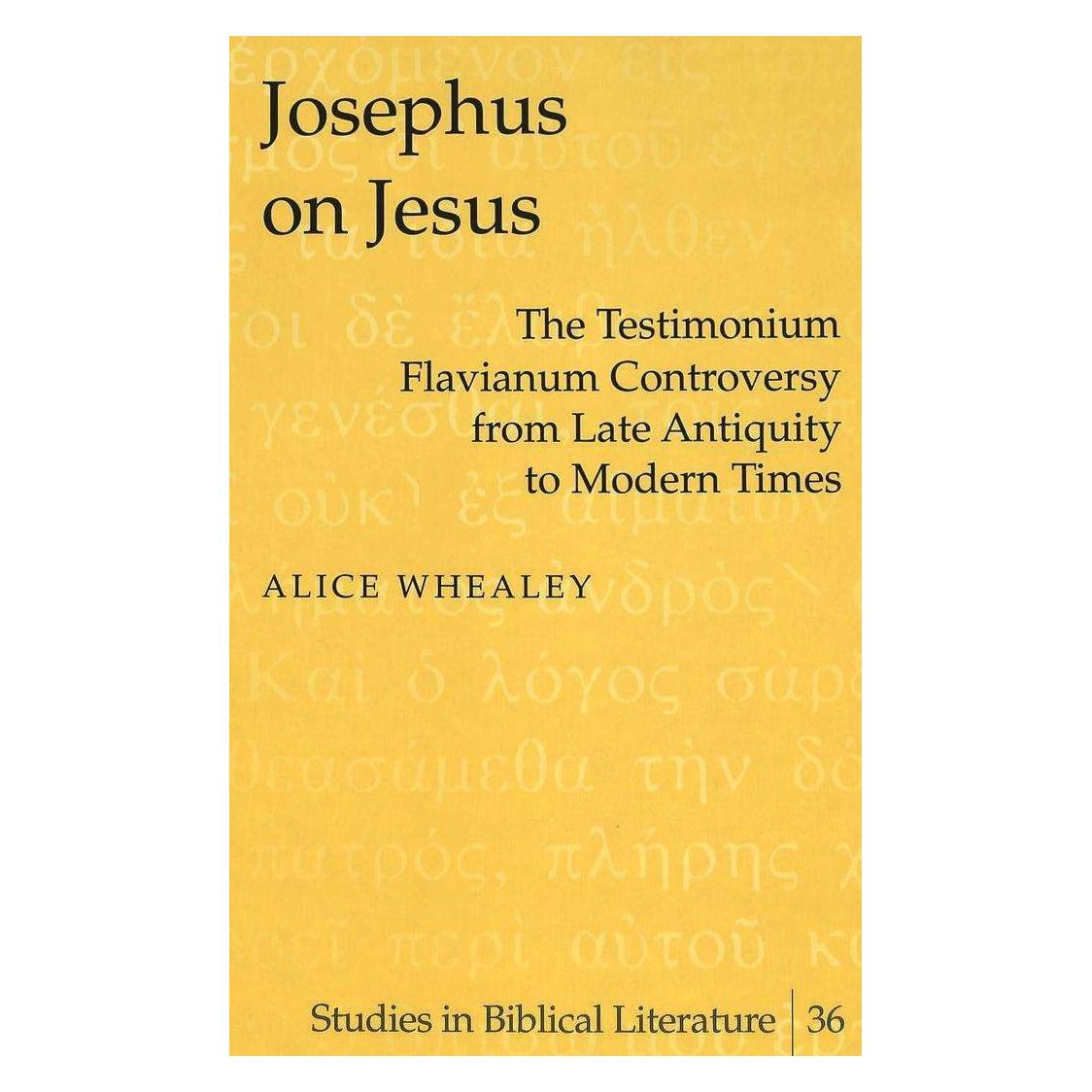 Peter Lang Josephus on Jesus (Englisch, Hardcover, Alice Whealey) (42027460)