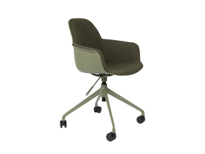 Bürostuhl Zuiver Albert Kuip mit Fixarmlehnen, Grün, Neu, Ergonomischer Stuhl - ideal für flexibles Arbeiten