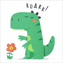 Keilrahmenbild DINOS I (BHT 27x27x2 cm) - bunt - BHT 27x27x2 cm