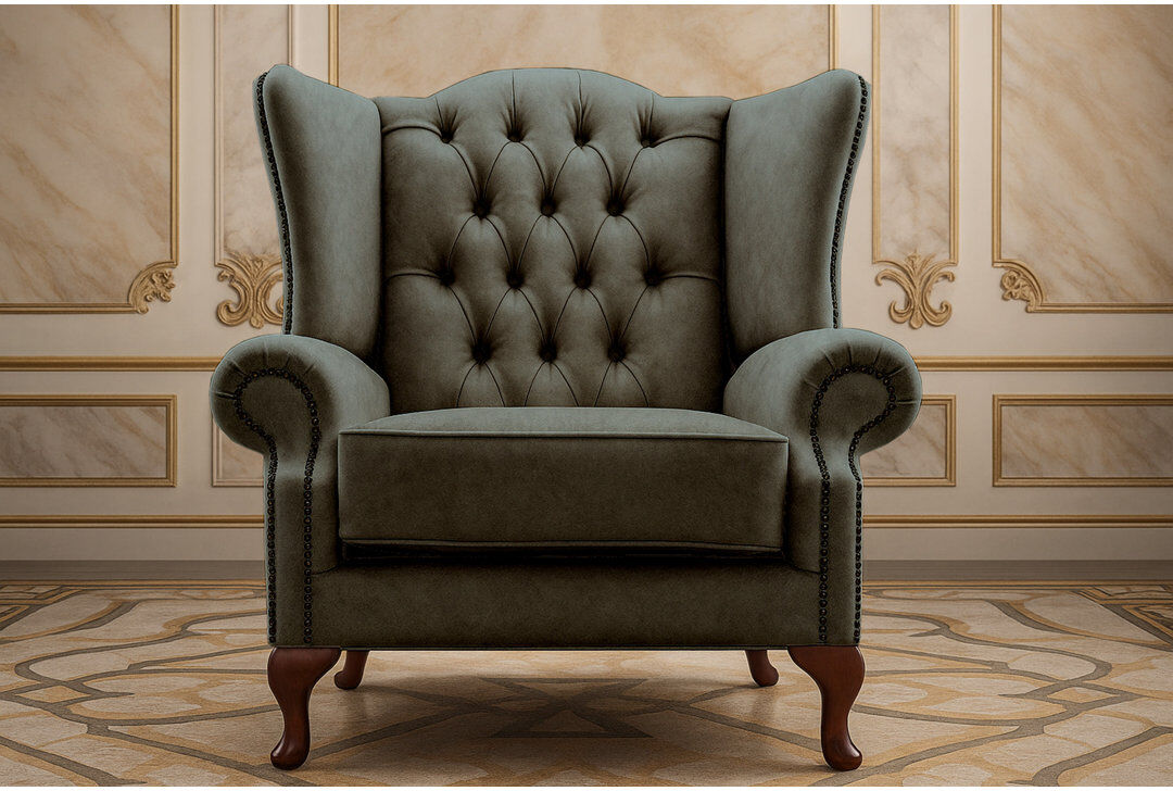 George Oliver Upholstered Accent Chair Black 106.5cm H X 87.5cm W X 71cm D