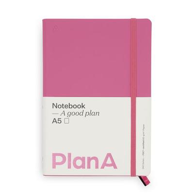 Notizbuch A5 Hardcover Candy Pink Blanko, 240 Seiten