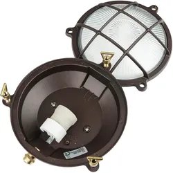 Licht-Erlebnisse, Gartenbeleuchtung, Wandlampe Serifos Messing (E27, IP64)