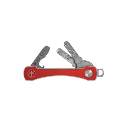 Schlüsselanhänger KEYCABINS "Aluminium frame S2", Damen, rot, Aluminium, Basic, Schlüsselanhänger Schlüsselanhänger, SWISS made
