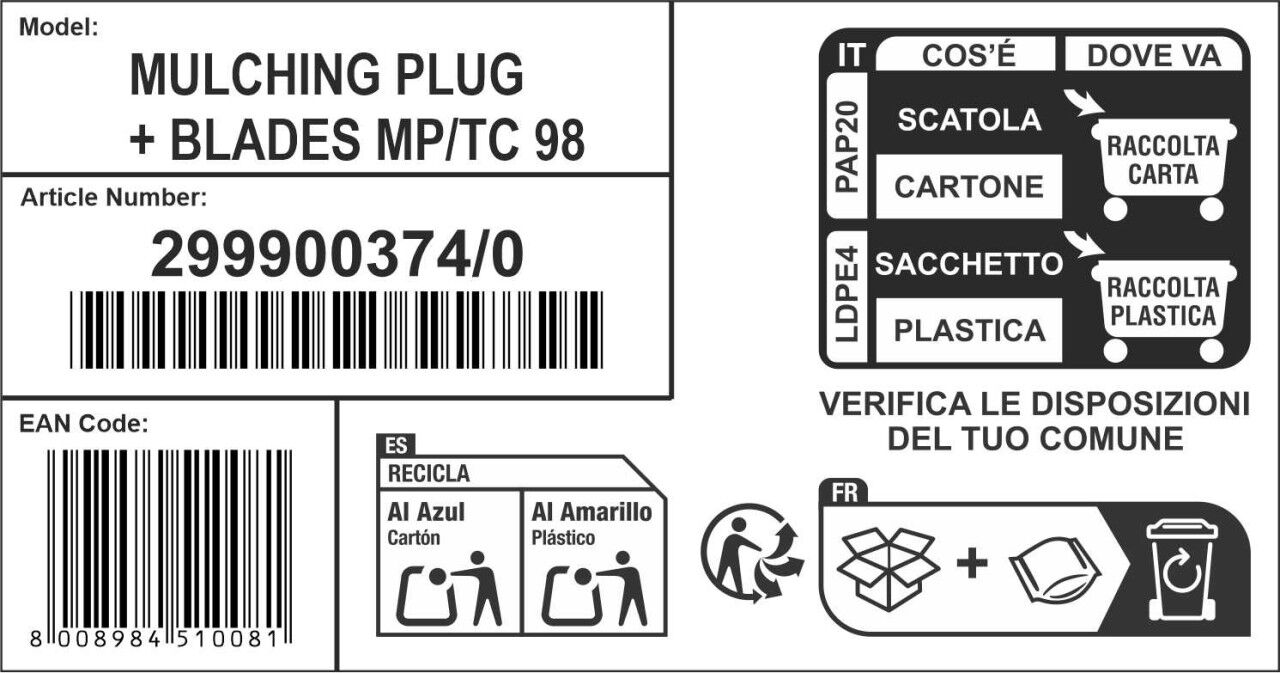 Alpina GGP Alpina Mulchkit inkl. Messer 98 cm passend für Alpina Rasentraktor AT4 98
