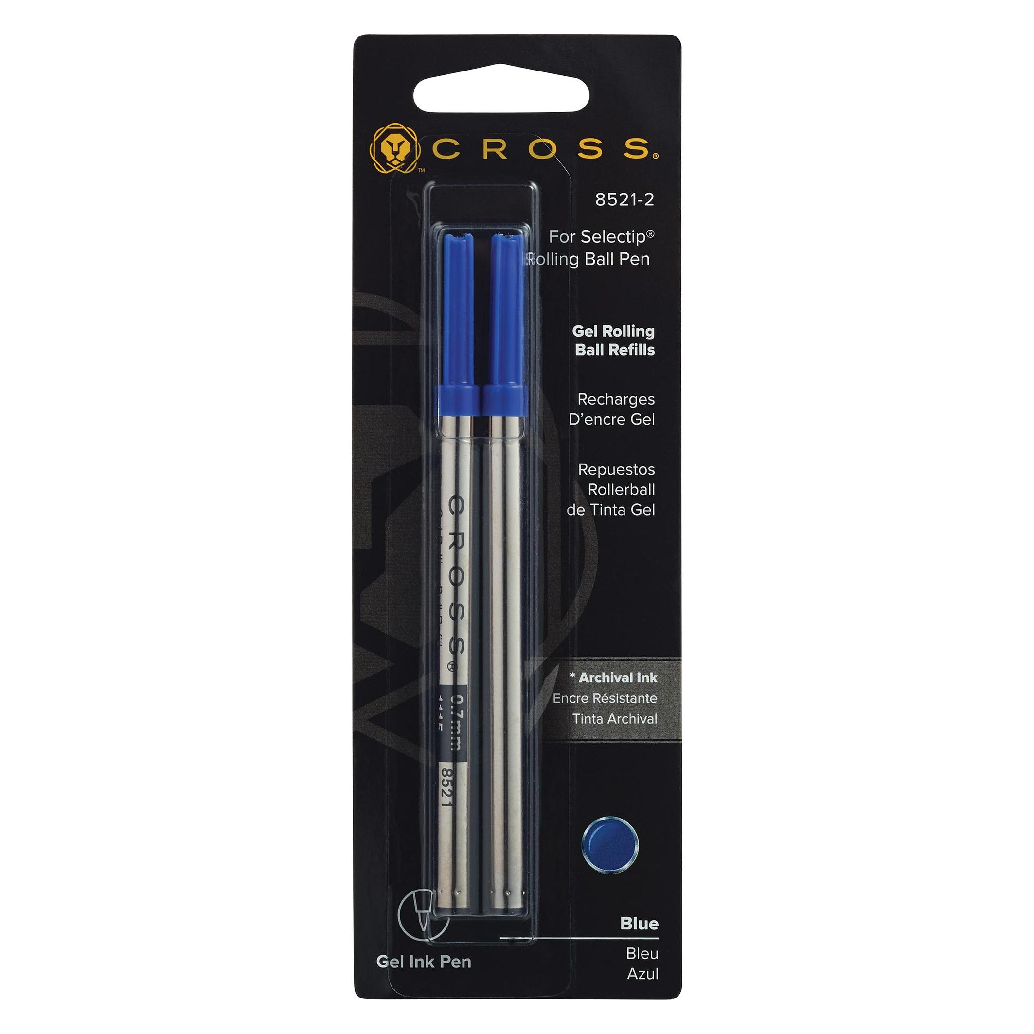 Cross Rollermine Gel 2ST blau (Blau, 0.70 mm, 2 Stk.) (8521-2)