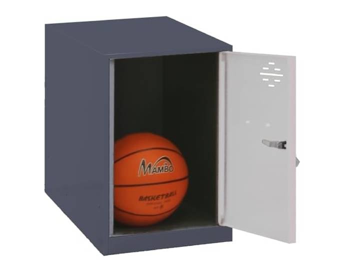 Simon Rack Simonlocker Kommode, klein, 475 x 400 x 500 mm Inklusive 2 Schlüssel, Korrosionsschutzfarbe, Lüftungsschlitz und Etikettierer, Anthrazit/Grau