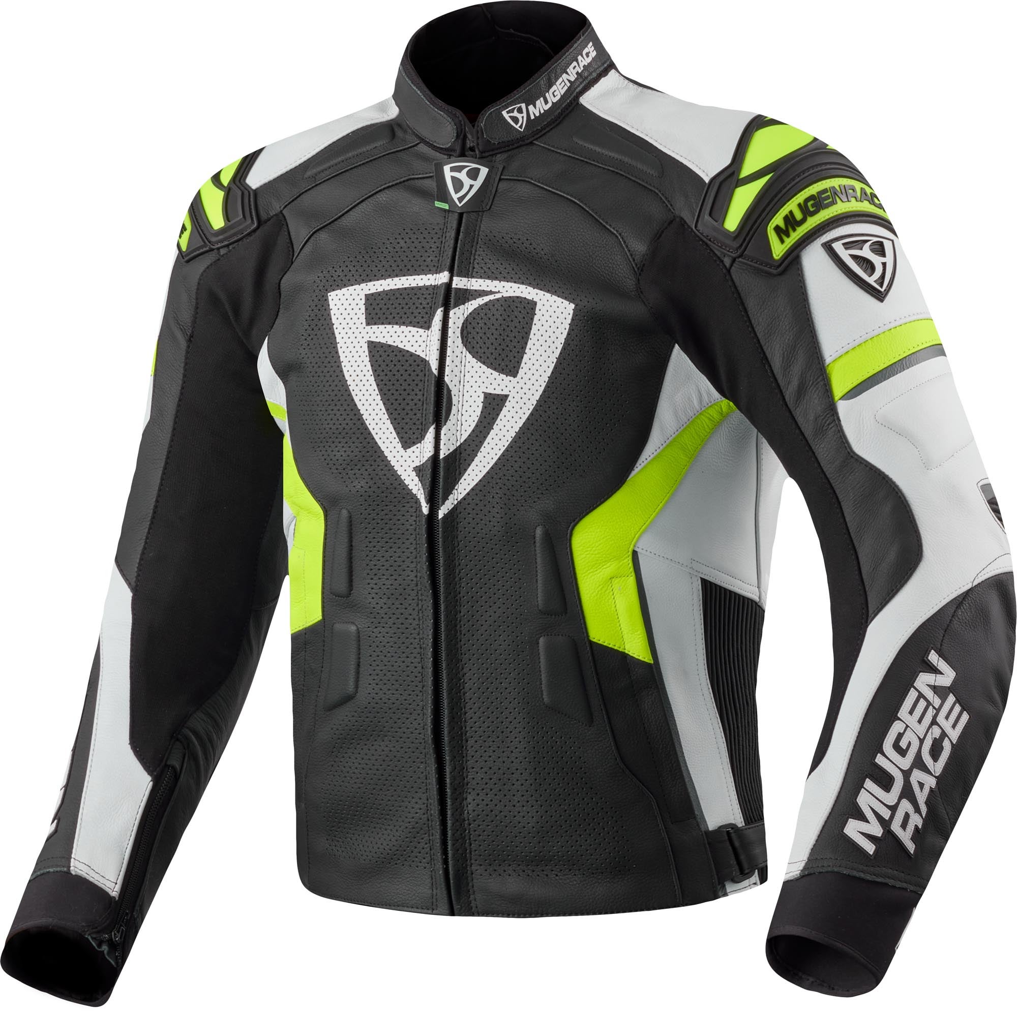MUGENRACE Marcus Motorrad Lederjacke LJ-MNR-1821-BLWHFY-48