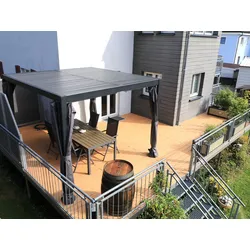 21x139 mm, "Die Naturlinie", WPC-Terrassendielen, Holzmaserung/fein, eichenbraun, Vollprofil