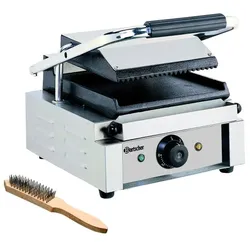 Bartscher Kontaktgrill 1800 1GR, Grillfläche oben gerillt, unten glatt, A150668