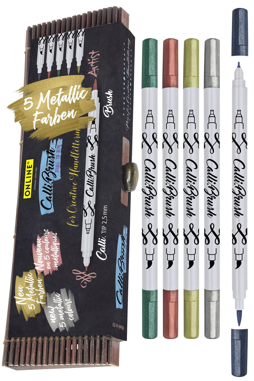 ONLINE® Brush-Pens Mehrfarbig 2.0 mm 019089