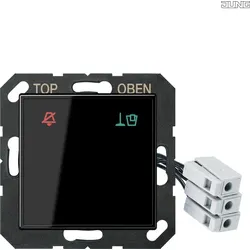 Jung Hotelabdeckung Glas mit LED-Einheit 24 V A CU KO6 M 24 SW