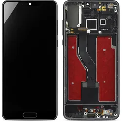 OEM Display (Hard-OLED) + Rahmen für Huawei P20 Pro, schwarz (Display, Huawei P20 Pro), Mobilgerät Ersatzteile, Schwarz