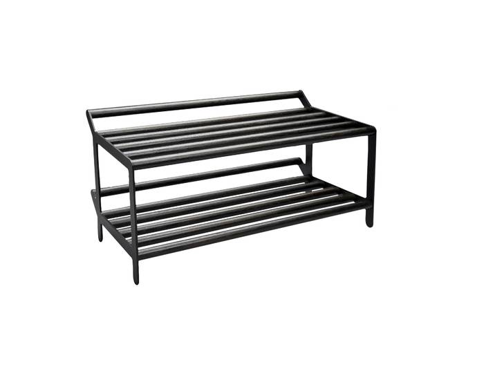 Essem Design Tamburin Schuhregal 60cm Eiche schwarz gebeizt-schwarz