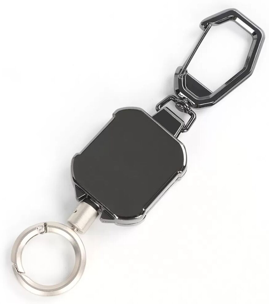 INF Porte-clés Rétractable en Alliage de Zinc et Fil d'Acier - Anti-Perte et Anti-Vol