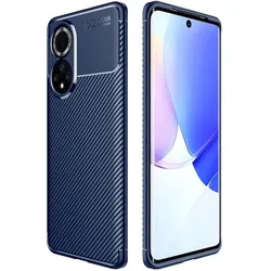 Screenguard Huawei Nova 9 Hülle Carbon Design TPU Case (Huawei Nova 9), Smartphone Hülle, Blau
