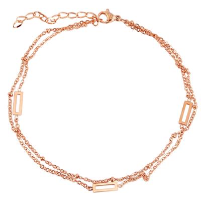 Armband ADELIA´S "Armband aus Edelstahl 24+5 cm", rosa (gold), Armbänder, Damen, 29cm, Edelstahl, Armband, Geschenkidee: zeitlos und vielseitig