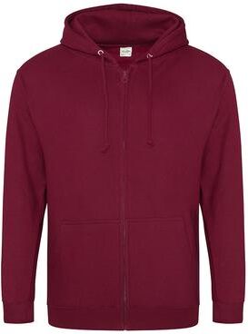 Just Hoods By AWDis JHA050 College Zoodie T-Shirt in Burgundy size Large   Cotton/Polyester Blend