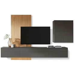 Lignum Wohnwand Marlow Lack Schiefergrau