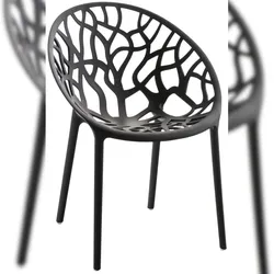 CLP Gartenstuhl Hope Kunststoff HBT: 80x59x60 cm schwarz