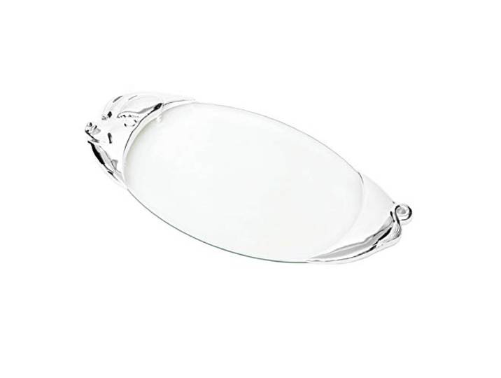 Brillibrum Design Servierplatte Glas Schweineplatte Versilbert Servieren Von Aufschnitt Tablett Schwein