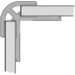 Hüppe, Profil + Stange, Eckprofil, aussen, für EasyStyle Wandverkleidung Länge 2550mm