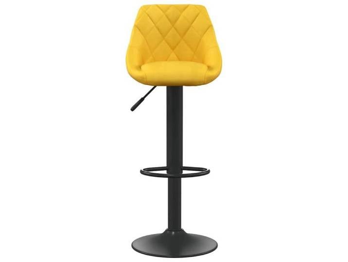 Elegant Tabouret de bar Jaune moutarde Velours - Chaise Bar Haute(1parcel)89943