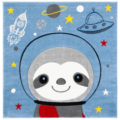 SAFAVIEH Carousel Kids Kolbrin Sloth Astronaut Rug