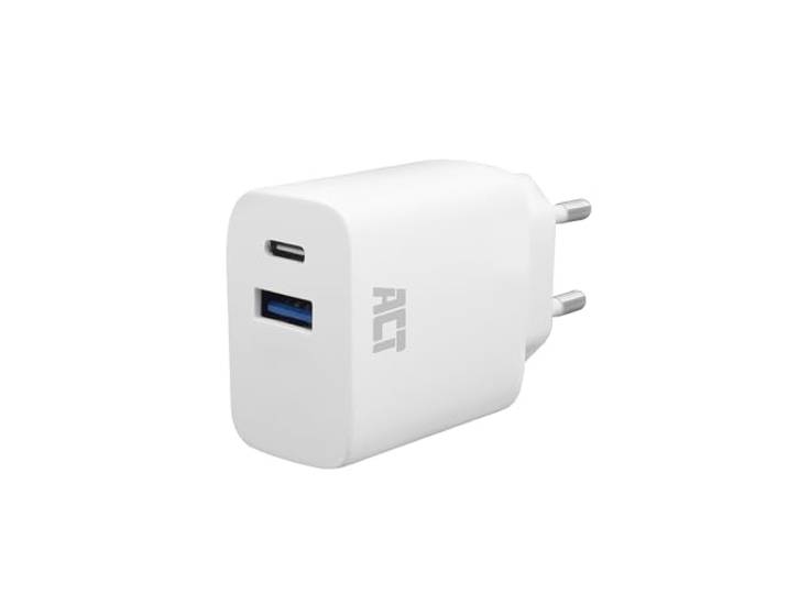 ACT USB-A & USB-C thuislader PPS 20W snellader