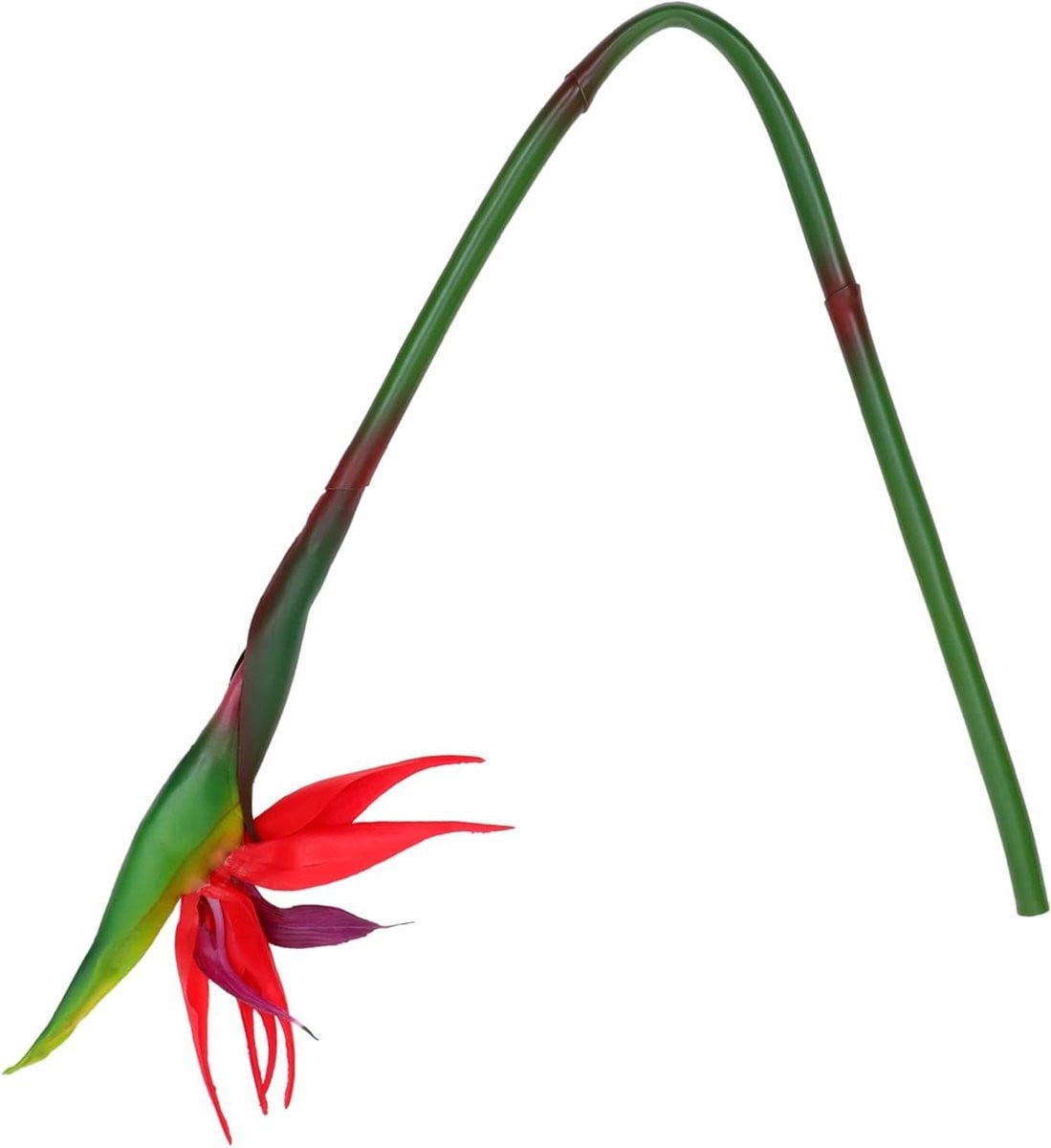 Kunstmatige Strelitzia Bloem - Rode Paradijsvogelbloem voor Woonkamer Decoratie - Hoogte: 78 cm