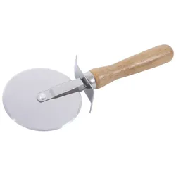 Pizzaschneider mit Holzgriff und Fingerschutz