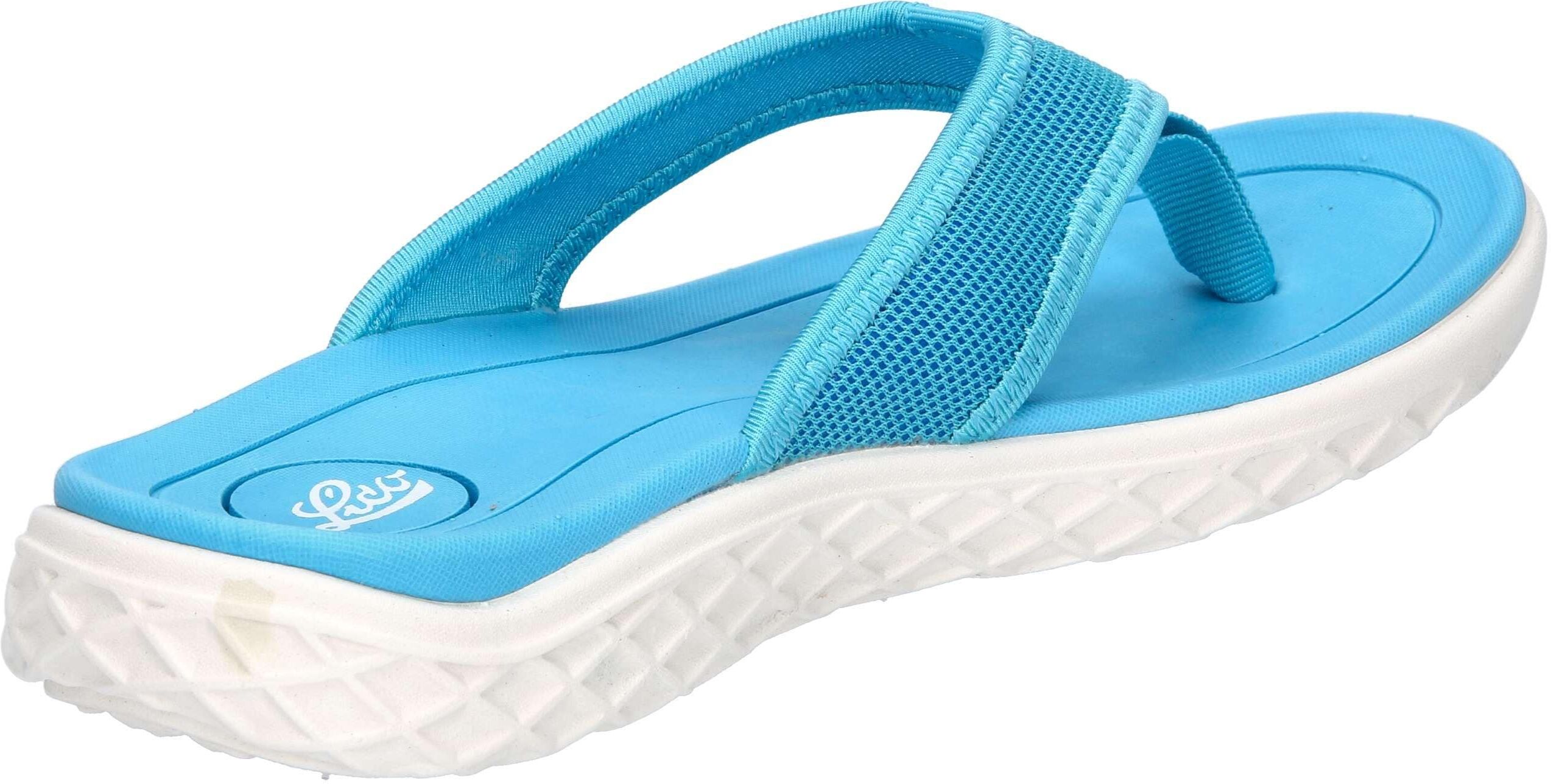Badesandale LICO "Badesandale Linosa", Damen, Gr. 38, blau, Textil, Schuhe Badesandale blau 38
