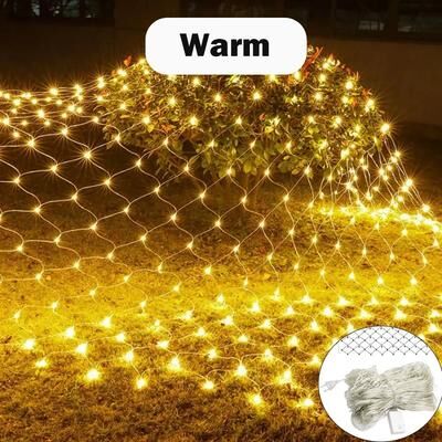Uplift Picks LED Net Mesh Fairy Lights For Outdoor Garden And Wedding Decor warm 6mx4m 672led uk Plug