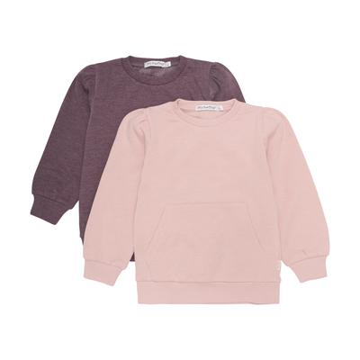Sweatshirt MINYMO "Rundhalspullover MISweatshirt", Mädchen, Gr. 98, rosa (misty rose), Obermaterial: 60% Baumwolle CO. 40% Polyester PES., Blusen Sweatshirt