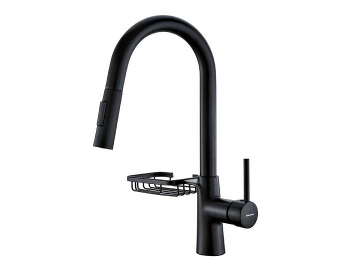 LuxusKollektion Küchenarmatur Küchenarmatur ausziehbar Ebenholz 2 Funktionen Chrom (1-St)