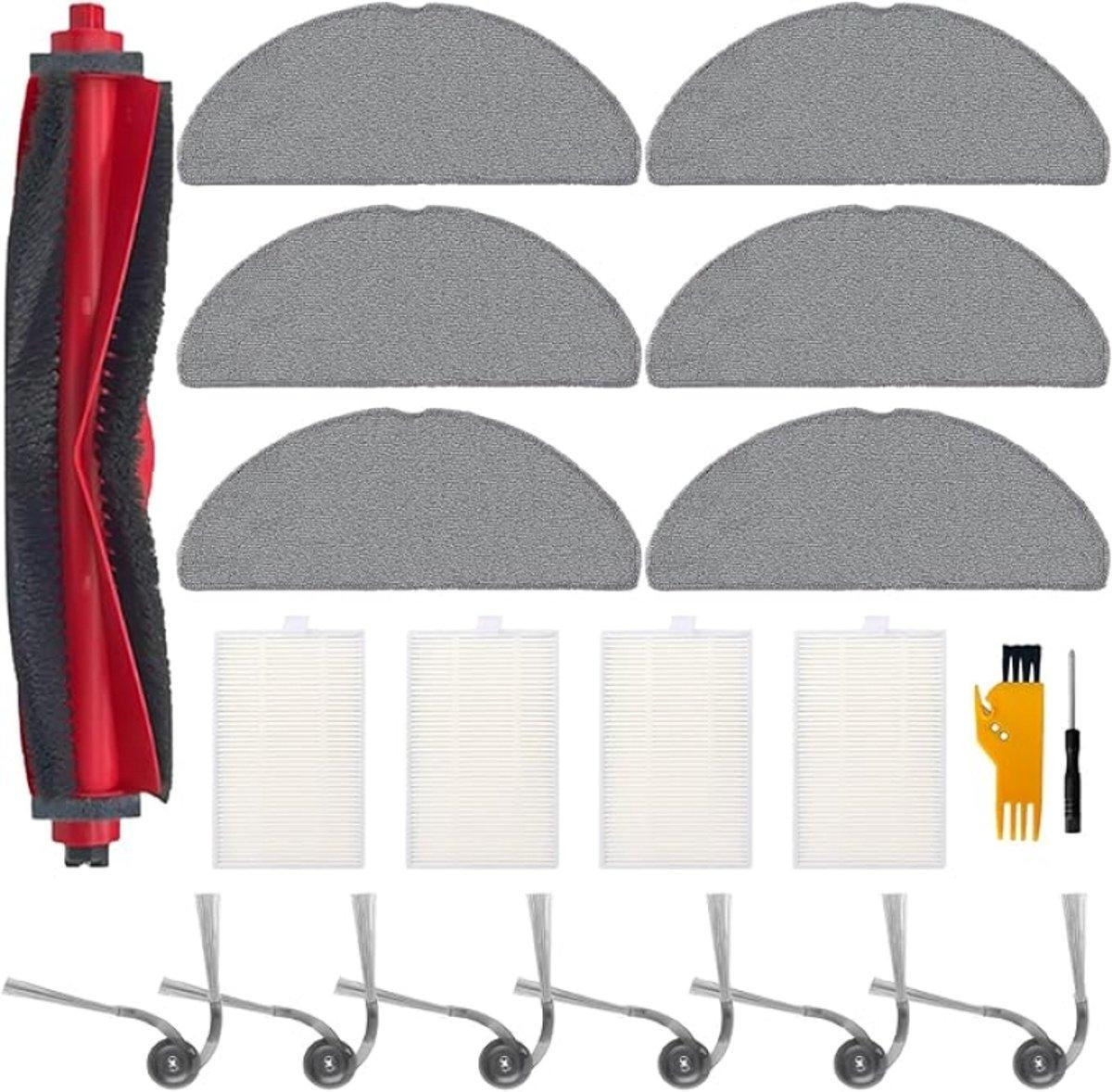 PromoHome accessoires set voor Roborock Q7 L5+/M5/L5/M5+ stofzuigers met hoofdborstels, filters, doeken en zijborstels