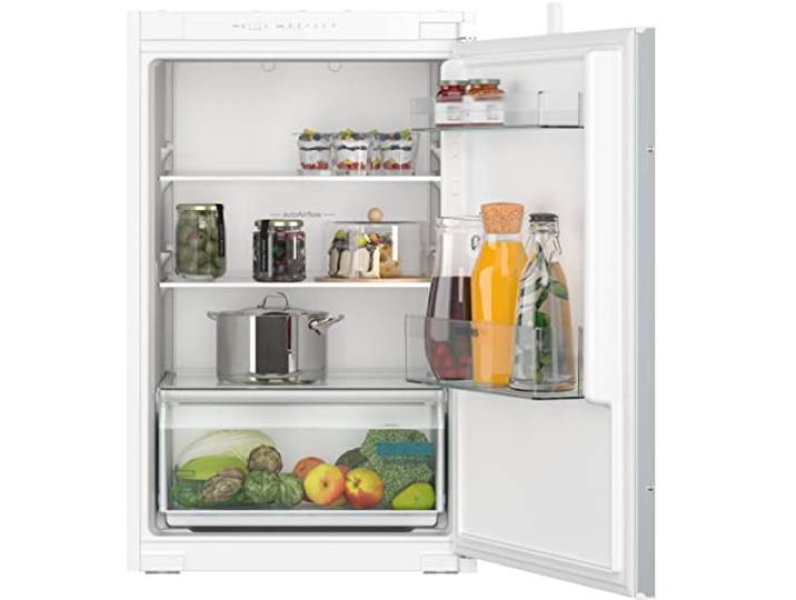 Siemens KI21RNSE0 iQ100 Einbau-Kühlschrank, 88 x 56 cm, 136 L Kühlen, LED Beleuchtung für gleichmäßige Ausleuchtung, freshBox für Obst-Gemüse