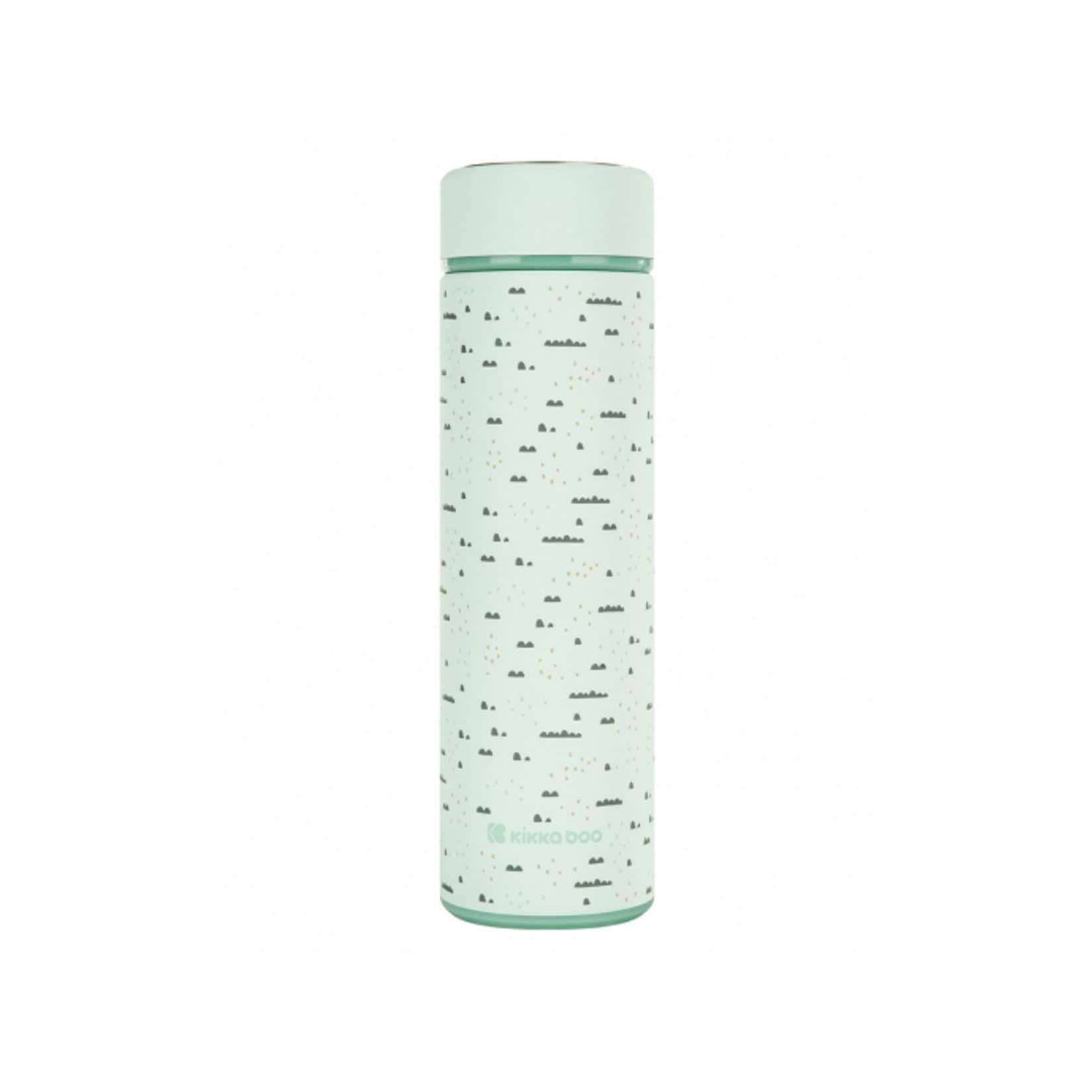 Kikkaboo Isolierflasche Savanna 500 ml, Thermoskanne, Auslaufsicher, Teesieb hellgrün