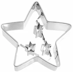 BIRKMANN Ausstechform Weihnachts-Stern, Ausstecher, Plätzchenform, Keks, Plätzchen, Edelstahl, 6.5 cm, 191594
