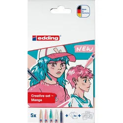 EDDING 5300/5M - Acrylmarker, Kreativset Manga, 15-teilig