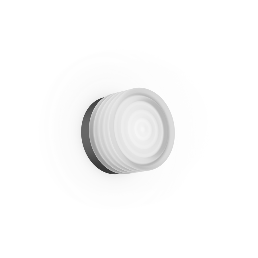 Wever & Ducré LED-Wandleuchte HAJO IP44 WALL SURF 1.0 LED 2700K B-W schwarz- sandgestrahltes Glas 346184BW3 5404037376056