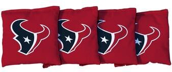 Skip's Garage Houston Texans NFL Football Red Cornhole Bags